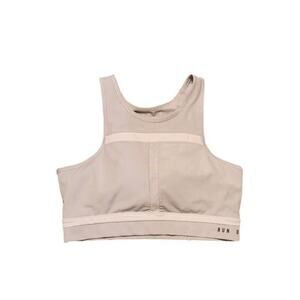 Nike Women's Sports Bra Size L Gray Run Division Longline Dri-Fit